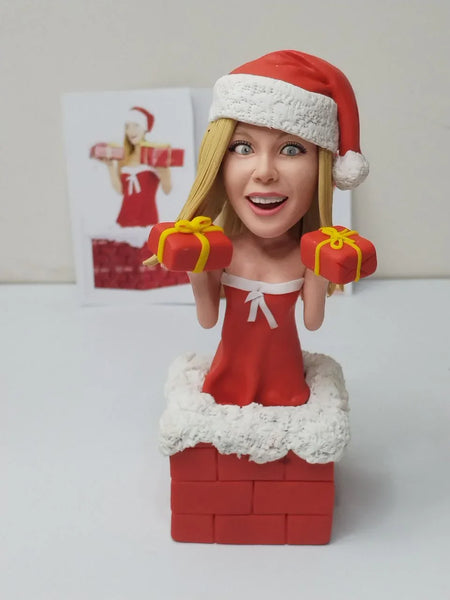 Christmas Man Bobblehead - Custom Holiday Gift Figurine Doll main image 1
