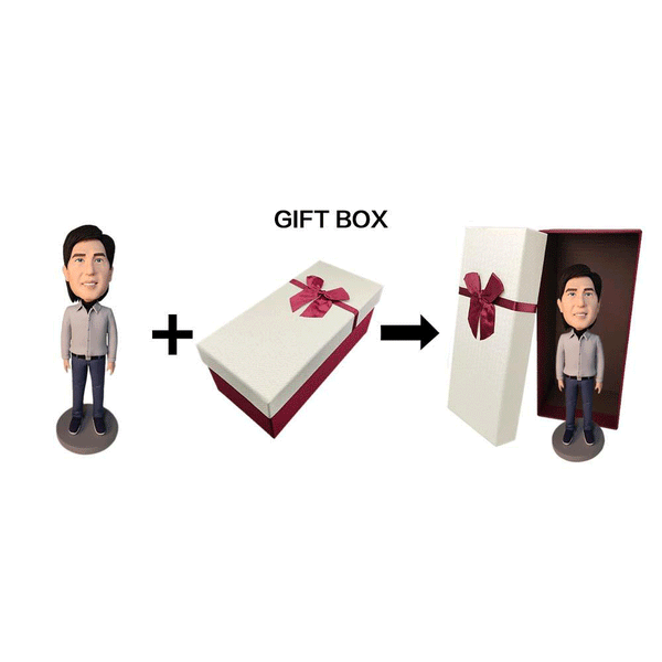 Male Pastry Chef Custom Bobblehead With Engraved Text - Mydedor Bobblehead and Custom gifts Shop