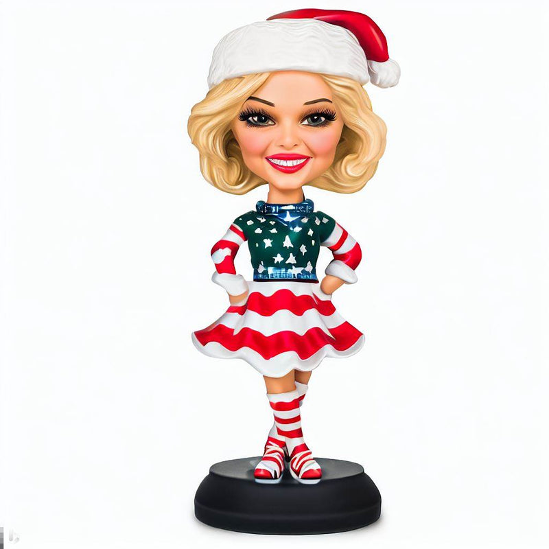 Christmas Series3-custom Christmas Girl Custom Bobblehead