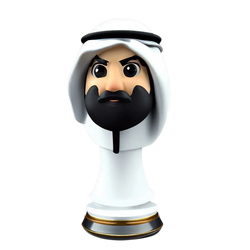 Cartoon series man custom bobblehead in arabian costume
