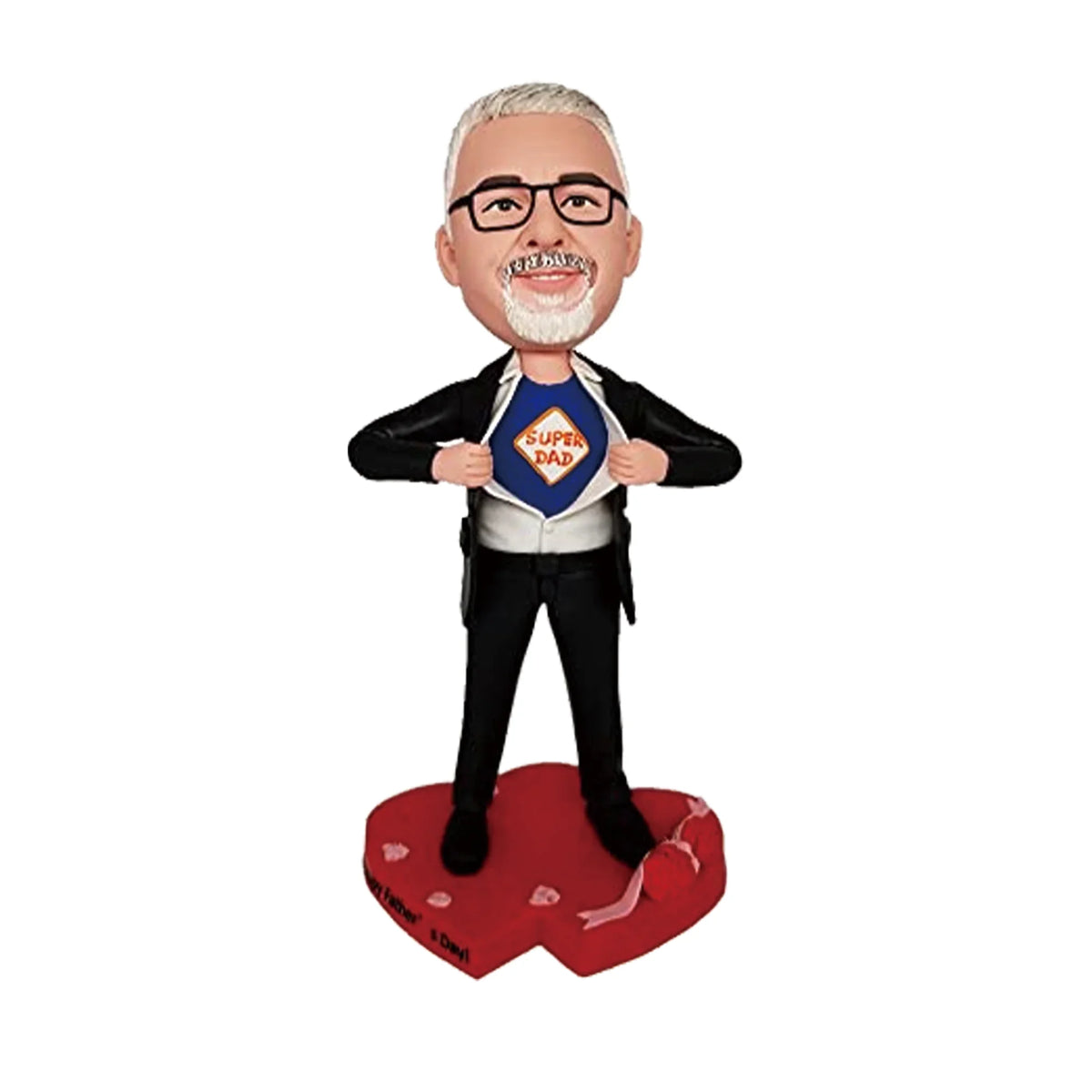 Super Dad Custom Bobble Head Custom Logo Text