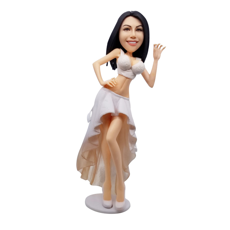 10IN Beautiful Girl in Long Skirt Customized Bobblehead Doll Restored to original price ($99.83)