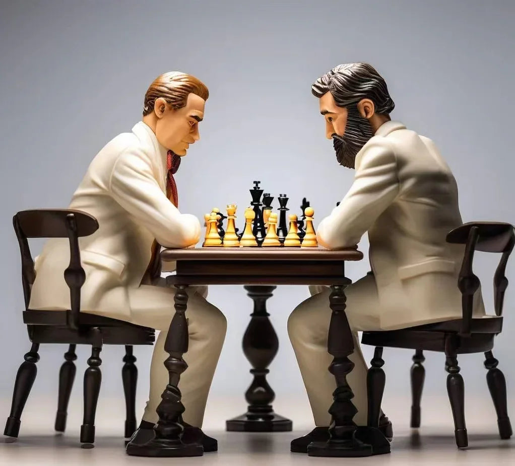Custom 2 Persons Bobblehead and International chess