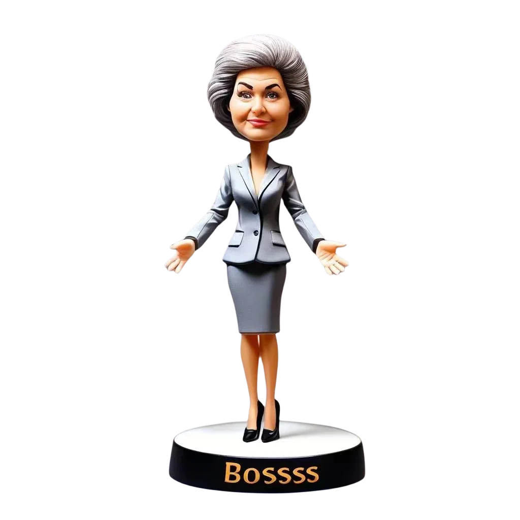 CEO Lady Boss WORLD BEST BOSS Custom Bobblehead with Engraved Text3