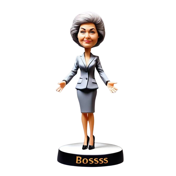CEO Lady Boss WORLD BEST BOSS Custom Bobblehead with Engraved Text3