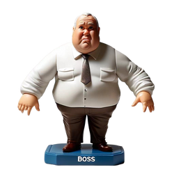 Dominateur masculin Boss WORLD BEST BOSS Bobblehead personnalisé avec texte gravé