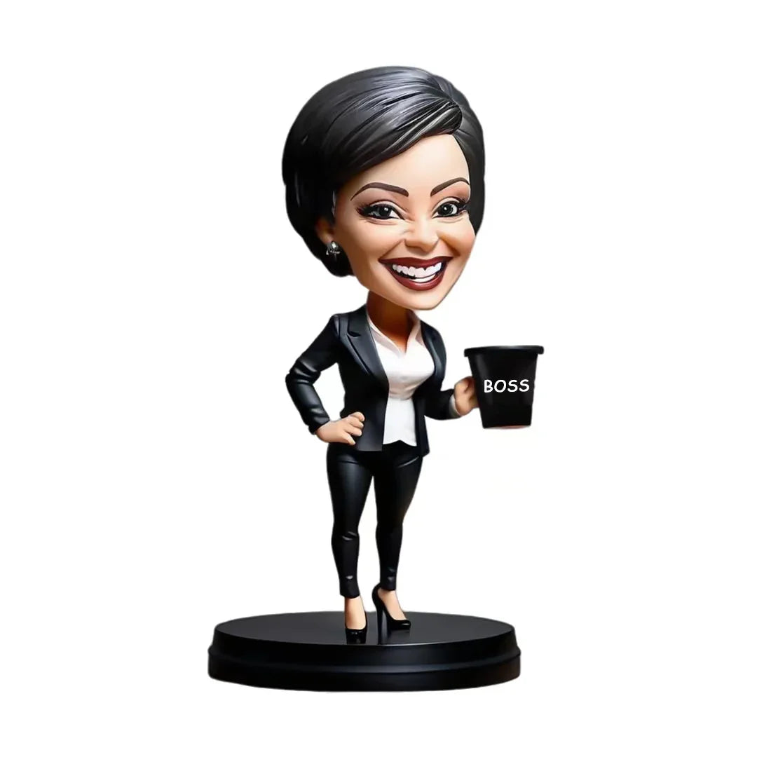 CEO Lady Boss WORLD BEST BOSS Custom Bobblehead With Engraved Text12 Ceo lady boss world best boss custom bobblehead with engraved text12
