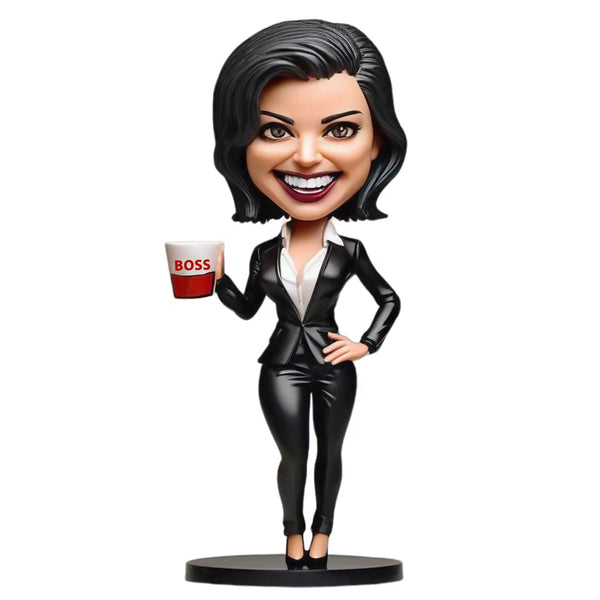 CEO Lady Boss WORLD BEST BOSS Custom Bobblehead with Engraved Text11