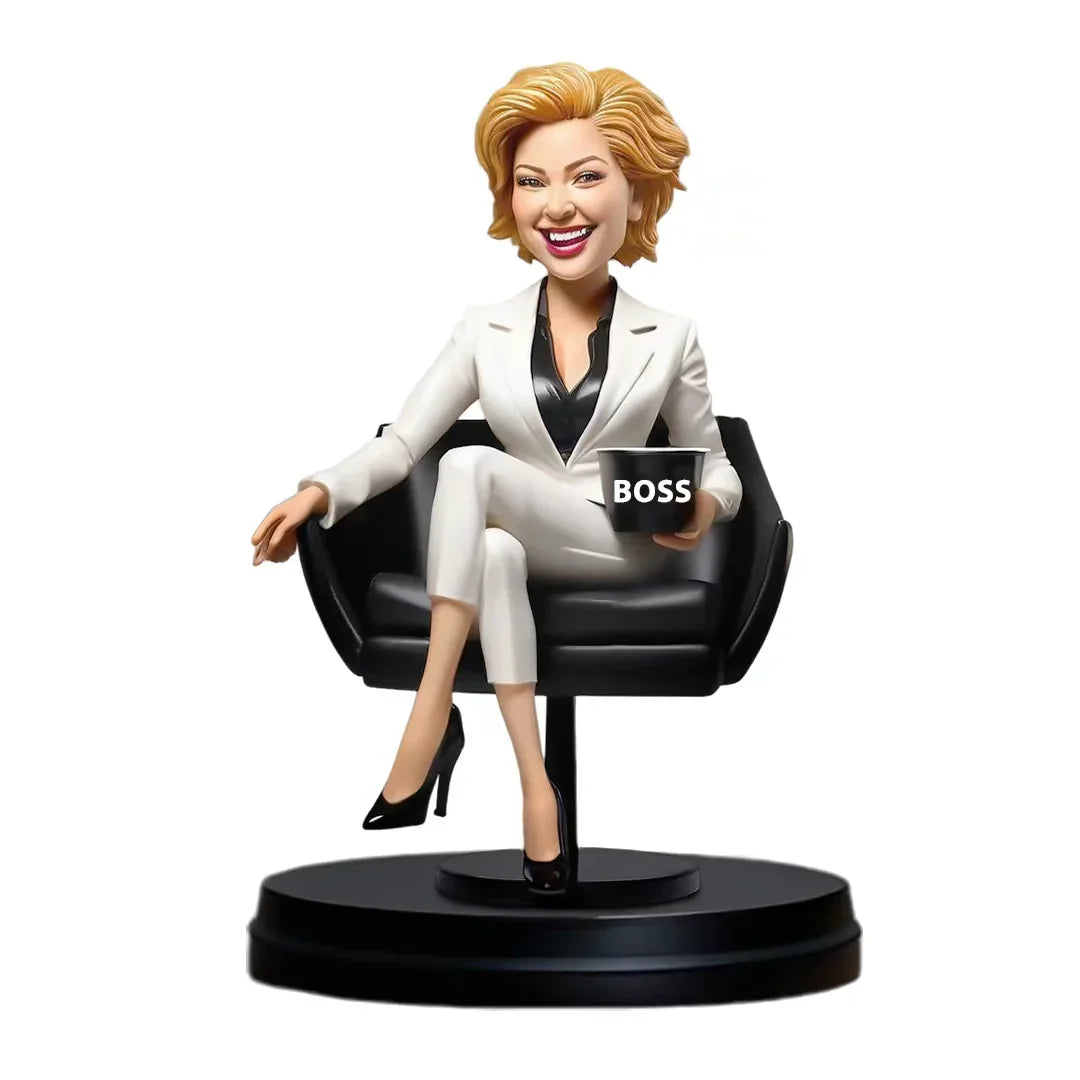 CEO Lady Boss WORLD BEST BOSS Custom Bobblehead With Engraved Text14 Ceo lady boss world best boss custom bobblehead with engraved text14