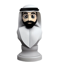 Cartoon series man custom bobblehead in arabian costume