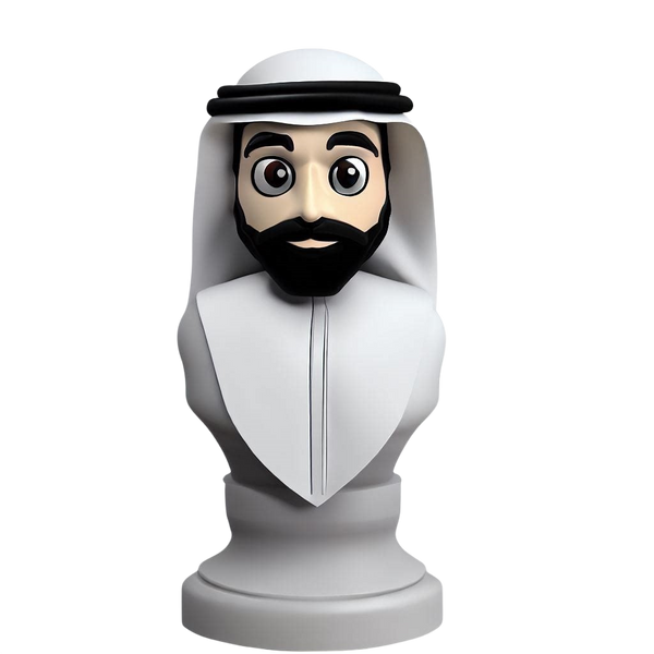 Cartoon series man custom bobblehead in arabian costume