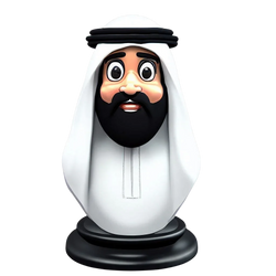 Cartoon series man custom bobblehead in arabian costume