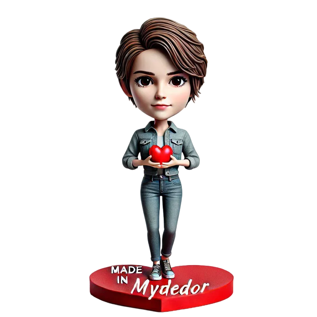 Valentine's Day Gift Custom Bobbleheads with Love girl Bobbleheads