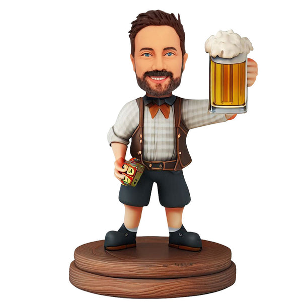 Customized100% Oktoberfest beer drinking men's gift handmade Mydedor Bobblehead