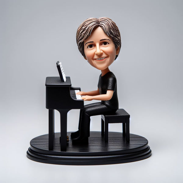Musician style custom pianist bobblehead doll