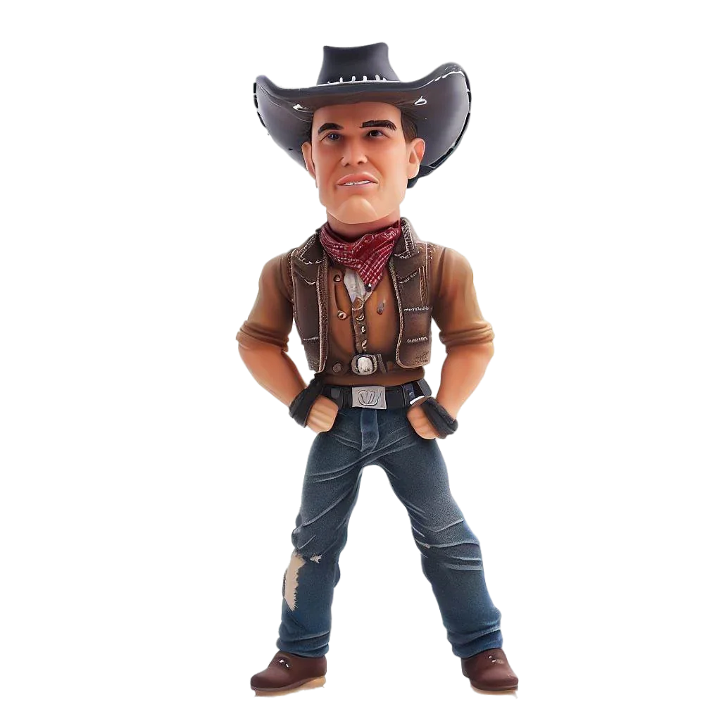 Halloween Cowboy Series 1 Custom Bobblehead Figure with Engraved Text