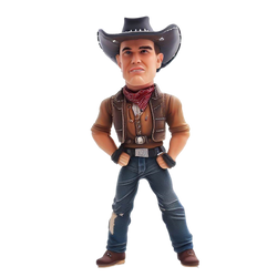 Halloween Cowboy Series 1 Custom Bobblehead Figure with Engraved Text