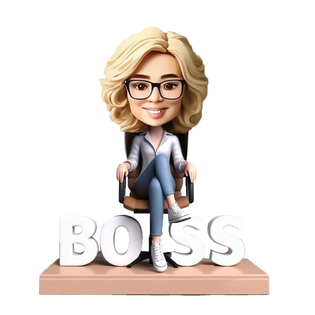 CEO Lady Boss WORLD BEST BOSS Custom Bobblehead with Engraved Text16