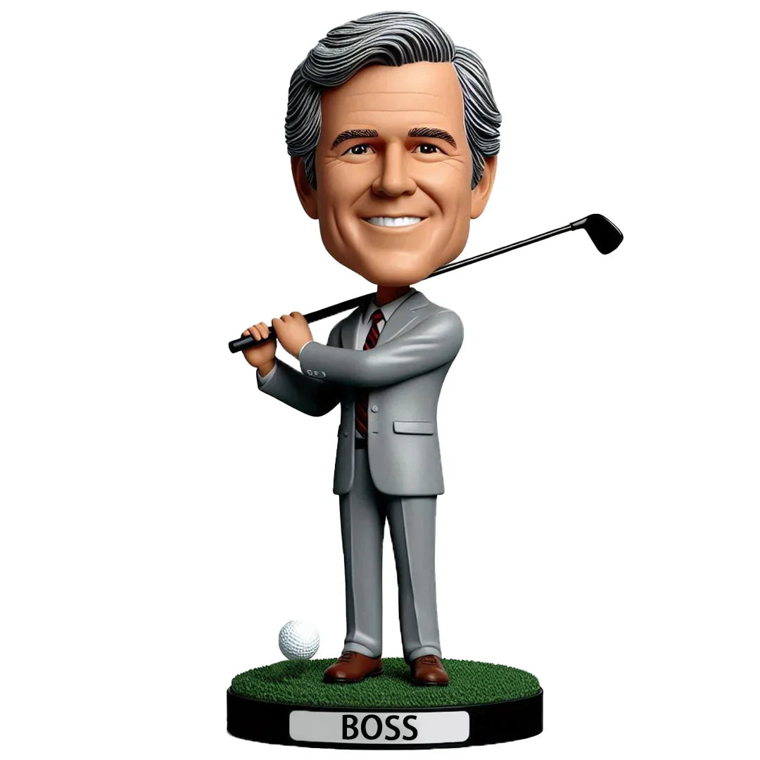 Custom Pop Bobblehead Customizable Golf Engraved Text