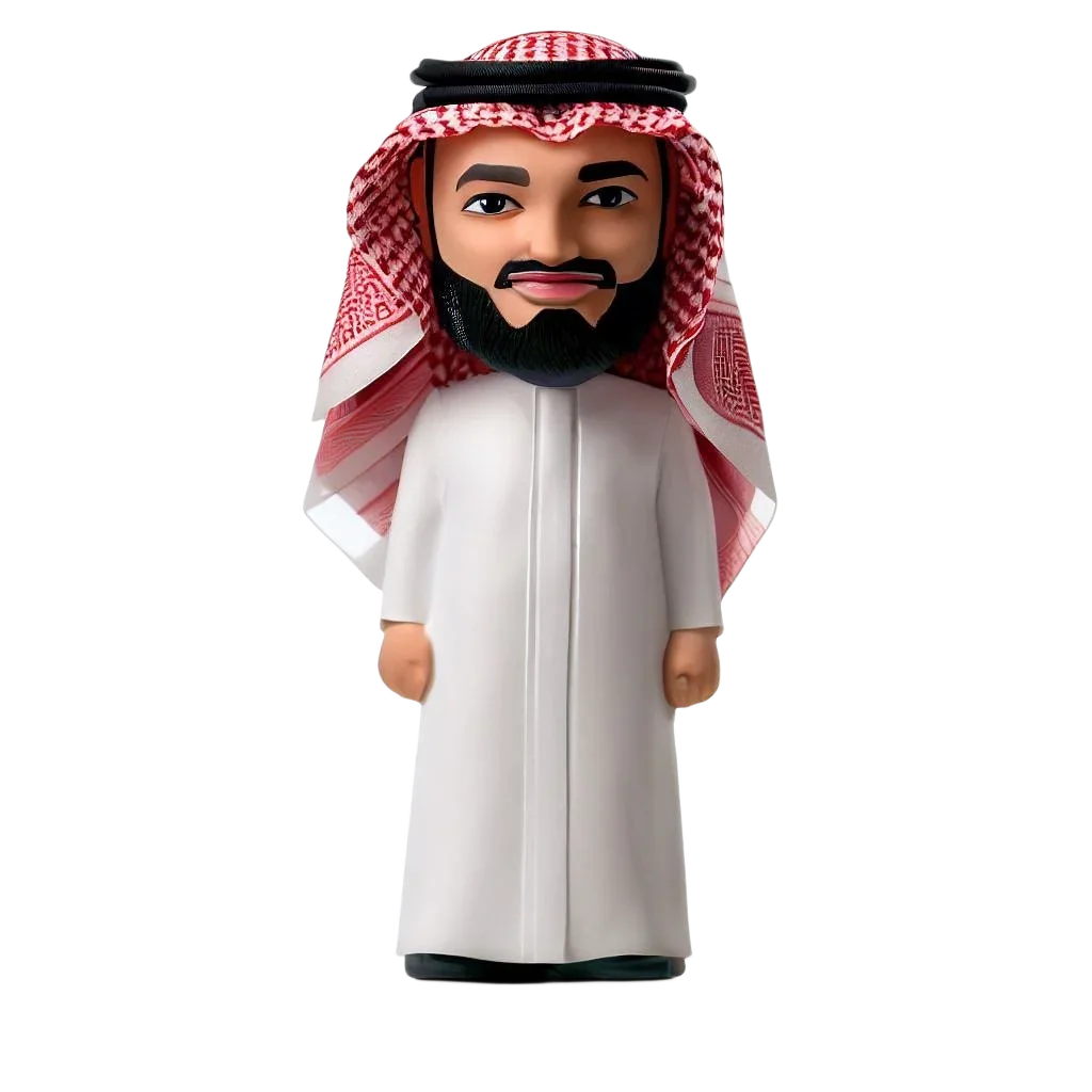 Facial Naive Realistic Series Arabian Clothing Men's Custom Bobblehead Doll arabian statuette