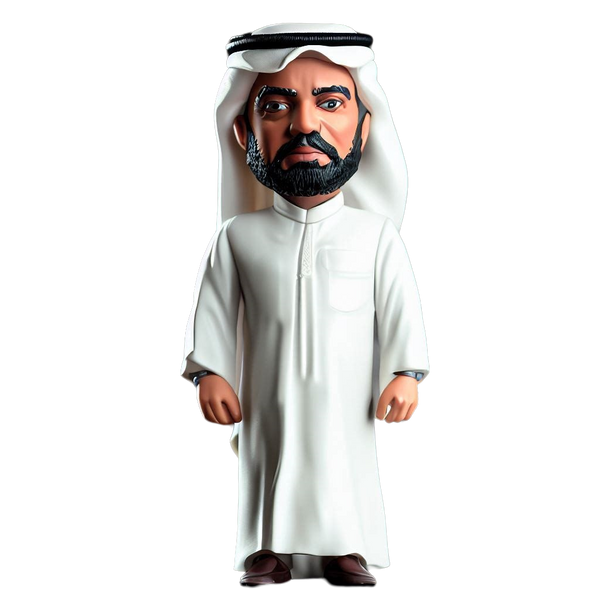 Facial Naive Realistic Series Arabian Clothing Men's Custom Bobblehead Doll arabian statuette2