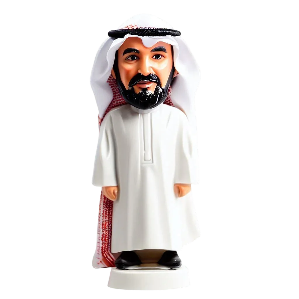 Facial Naive Realistic Series Arabian Clothing Men's Custom Bobblehead Doll arabian statuette