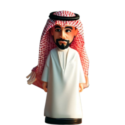 Facial Naive Realistic Series Arabian Clothing Men's Custom Bobblehead Doll arabian statuette