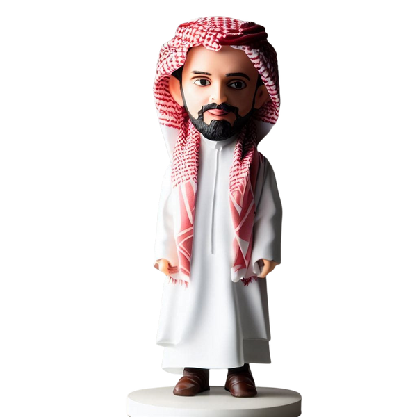 Facial Naive Realistic Series Arabian Clothing Men's Custom Bobblehead Doll arabian statuette8