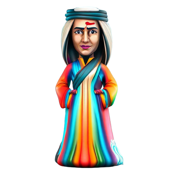 Face cartoon series Arabian costume ladies custom bobblehead doll Arab lady cartoon figurine 3