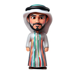 Facial Naive Realistic Series Arabian Clothing Men's Custom Bobblehead Doll arabian statuette15
