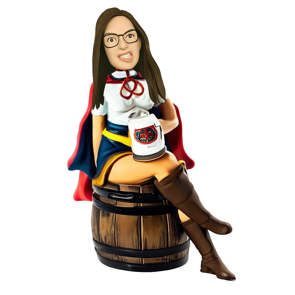 Oktoberfest Supergirl Drinking Beer Series 3 Custom bobblehead