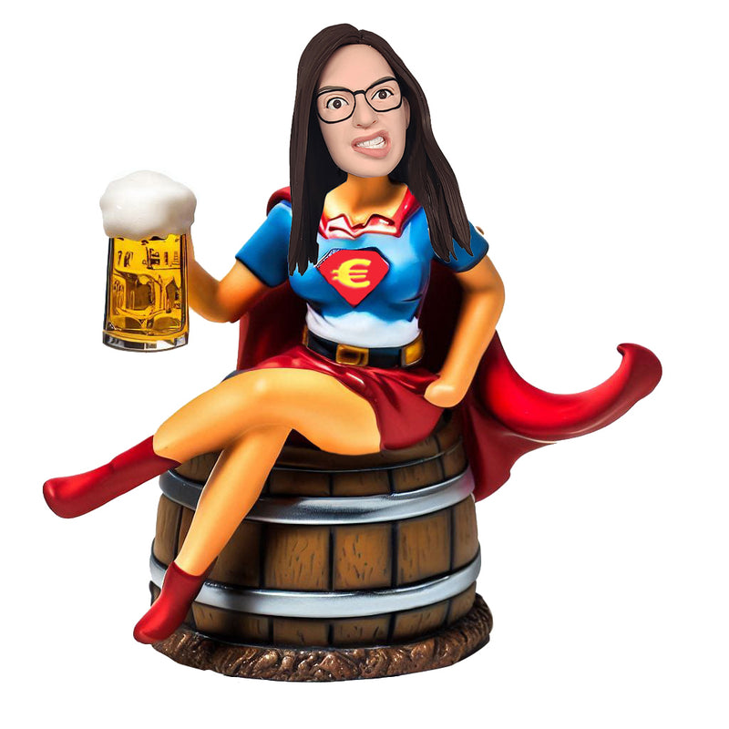 Oktoberfest Supergirl Drinking Beer Series 4Custom bobblehead