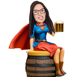 Oktoberfest Supergirl Drinking Beer Series 1 Custom Noggle