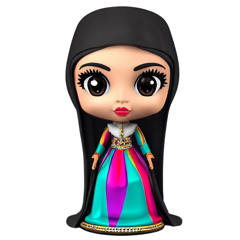 Face cartoon series Arabian costume ladies custom bobblehead doll Arab lady cartoon figurine
