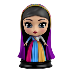 Face cartoon series Arabian costume ladies custom bobblehead doll Arab lady cartoon figurine 2