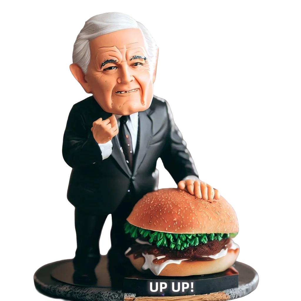 The world's best boss, super stock god and Wall Street boss's burger customized bobble head doll with customized text