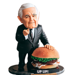 The world's best boss, super stock god and Wall Street boss's burger customized bobble head doll with customized text