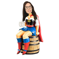 Oktoberfest Supergirl Drinking Beer Series 2 Custom Noggle