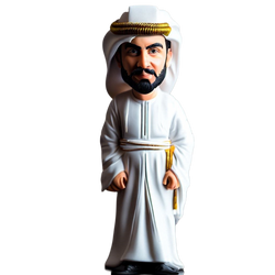 Facial Naive Realistic Series Arabian Clothing Men's Custom Bobblehead Doll arabian statuette13