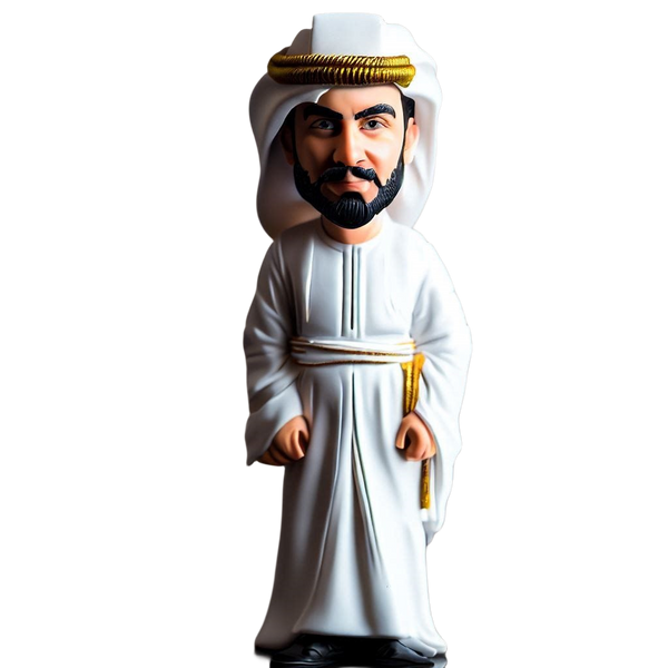 Facial Naive Realistic Series Arabian Clothing Men's Custom Bobblehead Doll arabian statuette13