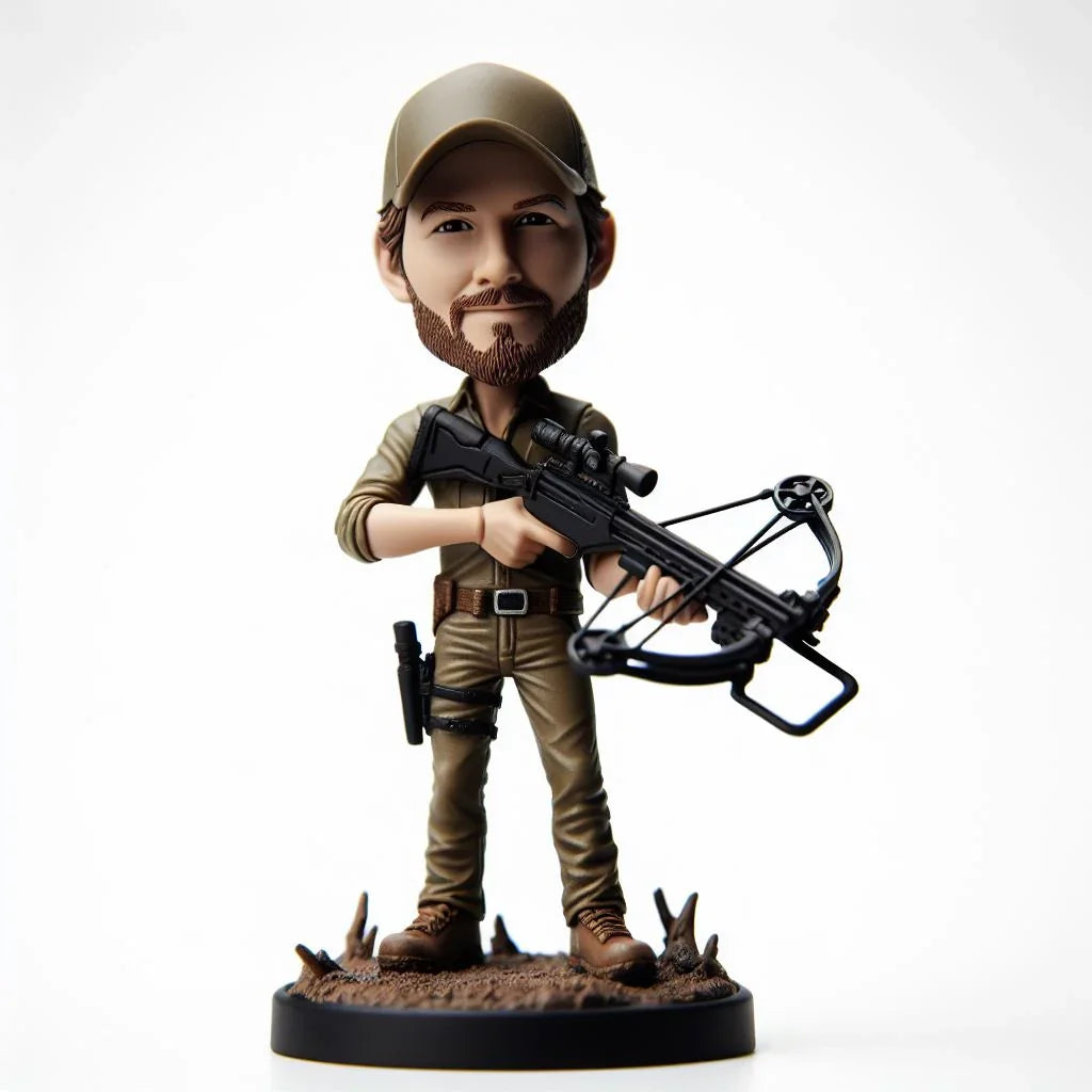 Customized one  Hunter holding crossbow hunting BOBBLEHEAD