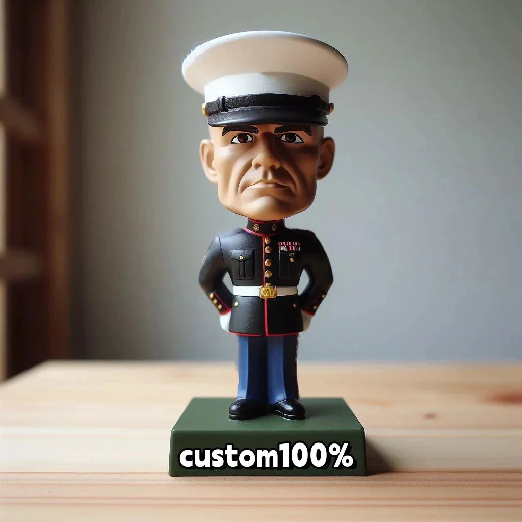 Military Custom Bobbleheads With Engraved Text
