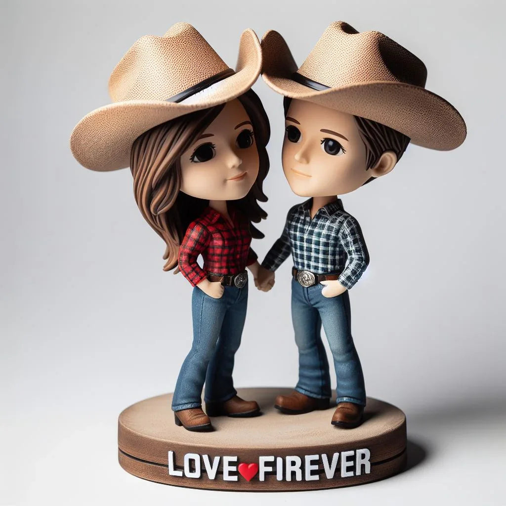 Customized 1 cowboy couple bobbleheads