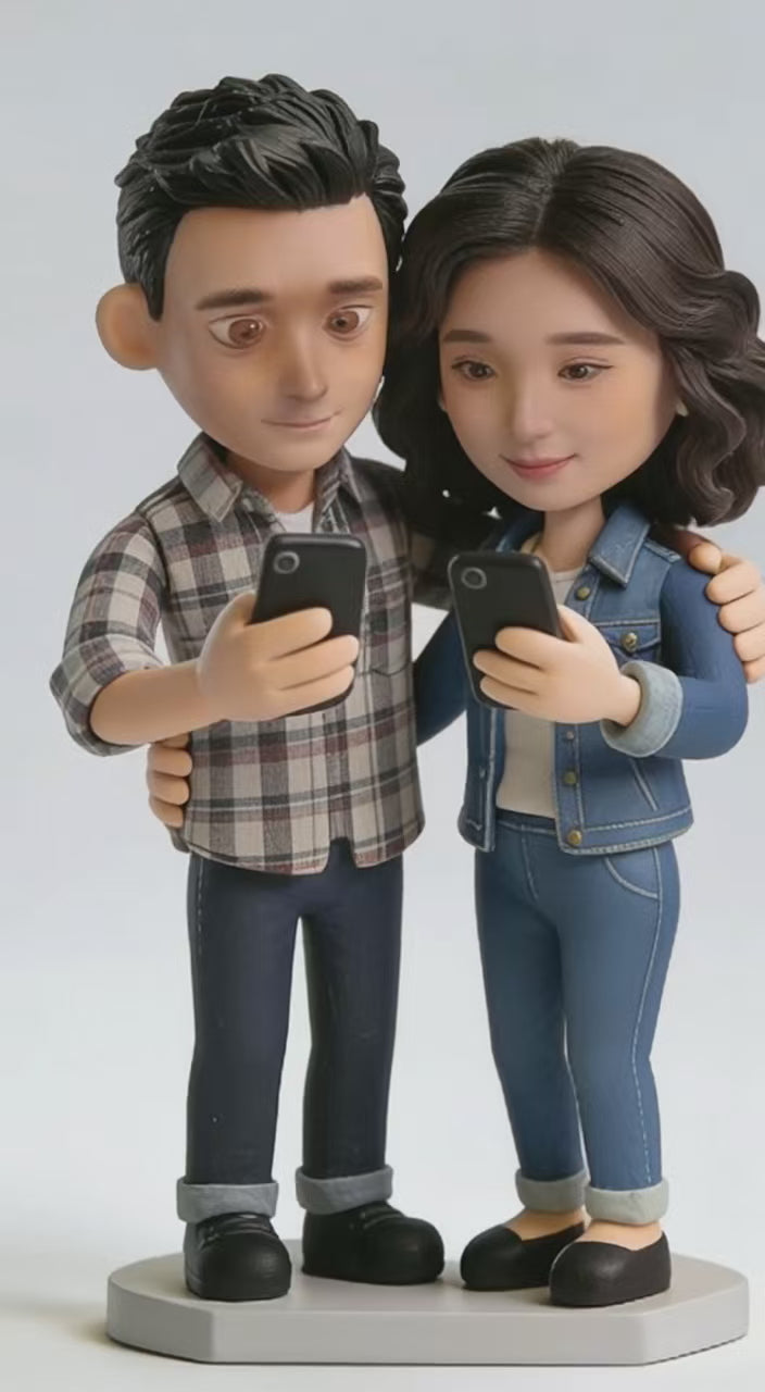 The most popular trend in the US now is to look at your phone while hugging your loved one.