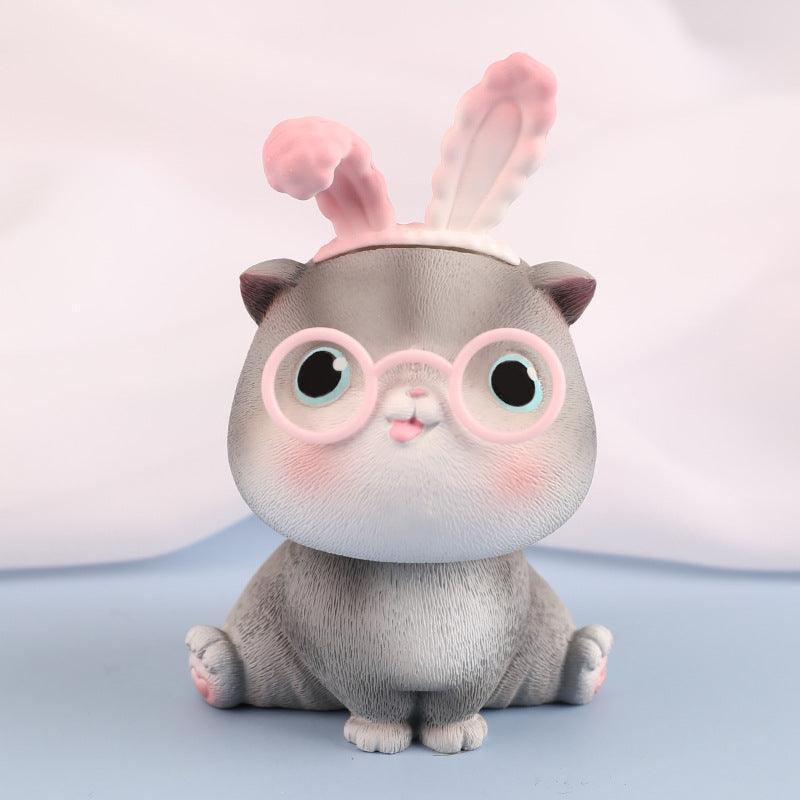 Gray cat A bobblehead - Mydedor Bobblehead and Custom gifts Shop