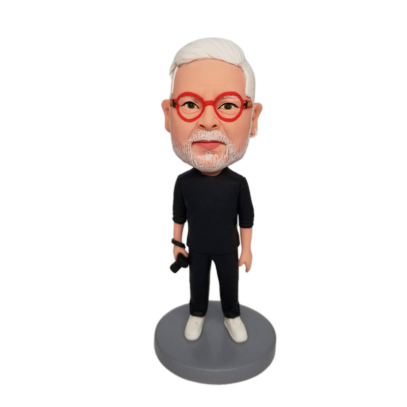 Photographer Custom Bobblehead With Engraved Text