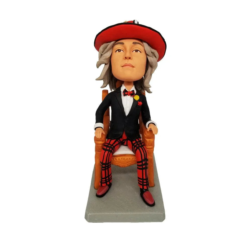 Elegant man on chair custom bobblehead - Mydedor Bobblehead and Custom gifts Shop