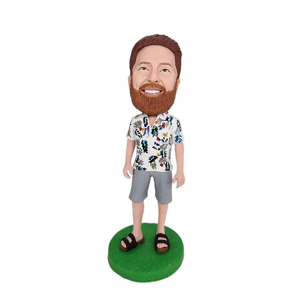 Floral shirt summer style Custom Bobblehead - Mydedor Bobblehead and Custom gifts Shop