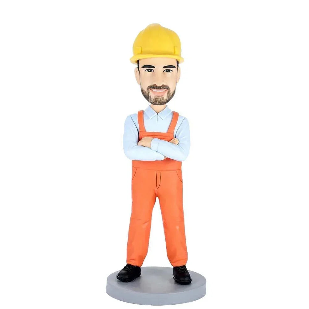 Construction Worker Custom Bobblehead - Mydedor Bobblehead and Custom gifts Shop