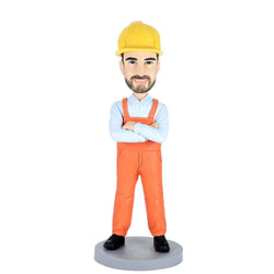 Construction Worker Custom Bobblehead - Mydedor Bobblehead and Custom gifts Shop